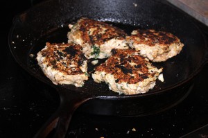 flipped chicken patties