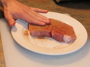 rub pork